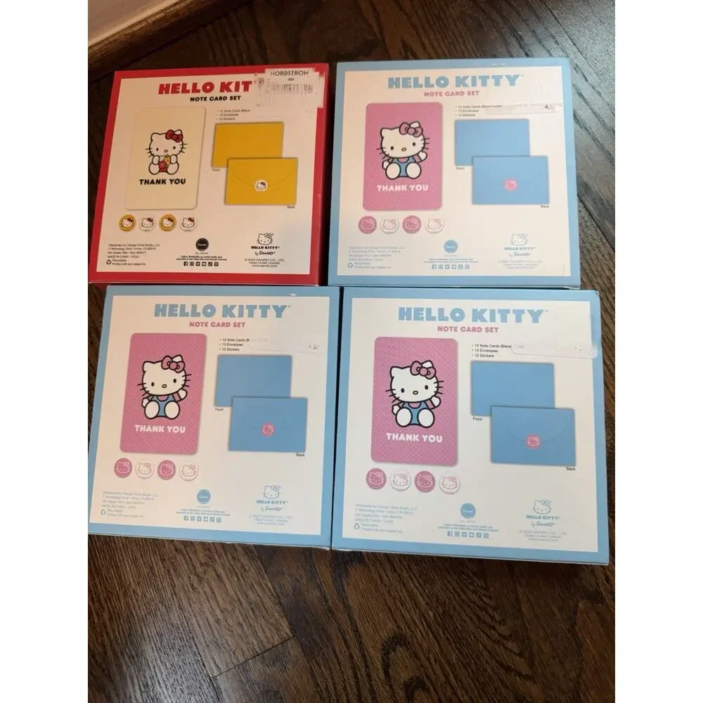 Hello Kitty 4 Boxes Thank You Cards 50 Total NEW NIB NWT